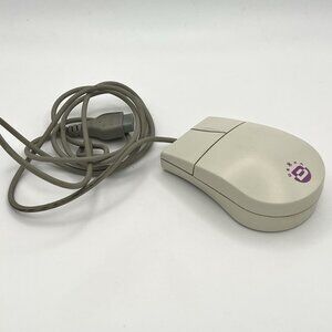 Vintage 90s Dexxa Serial Ball Mouse M-M27 Beige 2-Button Retro PC WYSE Terminal